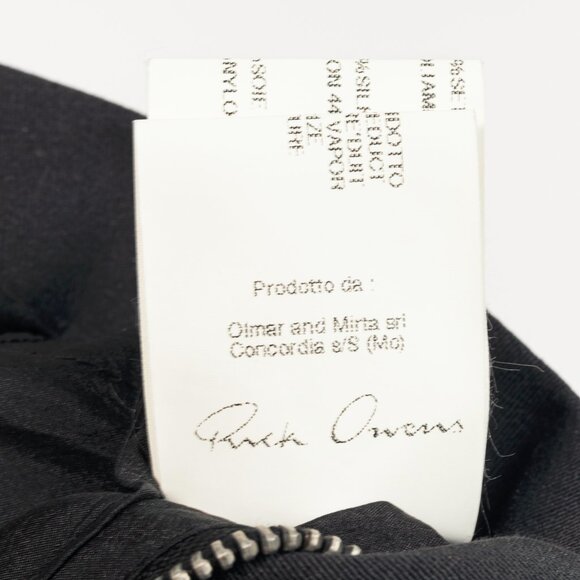 Rick Owens Black Cotton & Silk Hi-Lo Zip Vest - Picture 10 of 10